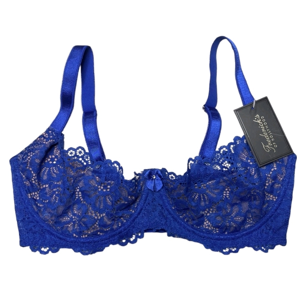 Frederick's of Hollywood Sandie Lace‎ Open Cup Balconette Bra NEW